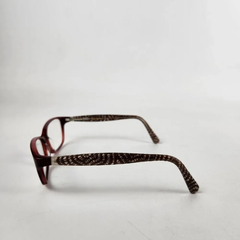 Vera Wang V325 Eyeglasses‎ Womens Rectangle Brown Gradient Plastic Full Frame